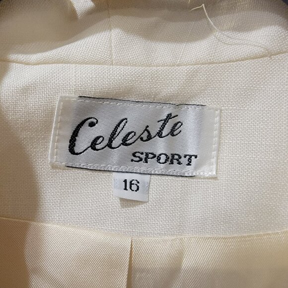 Celeste Sport Suit Jacket & Pants - Size 16 - Warm Vanilla Color - Picture 4 of 9